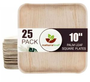 10 Inch Square Areca Leaf Plates