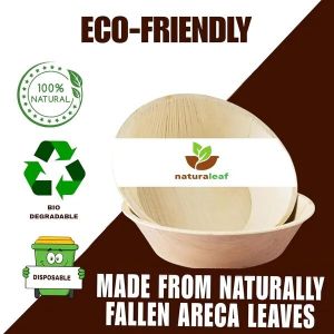 4.5 Inch Round Areca Leaf Bowls