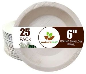 6 Inch Plain Round Areca Leaf Plates
