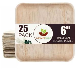 6 Inch Square Areca Leaf Plates