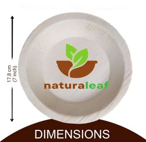 7 Inch Plain Round Areca Leaf Plates