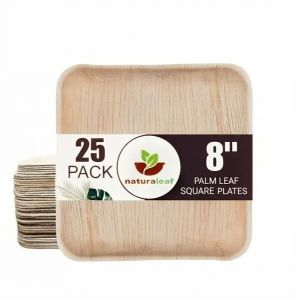 8 Inch Square Areca Leaf Plates