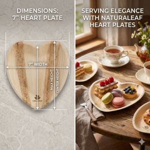 Heart Shape Areca Leaf Plates