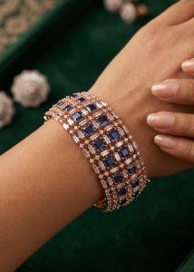 Emerald American Diamond Bangle Bracelet