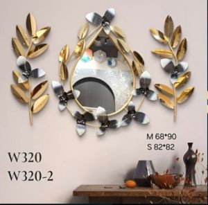 Floral Mirror Frame Wall Decor