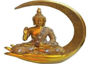 Golden Moon Buddha Idol