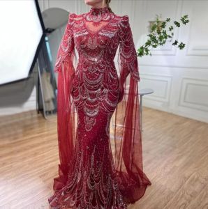 Maroon Royal Cape Gown