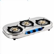 Forged Three Brass Burner Gas Stove⁬ With Heavy Cast Iron Support