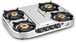 Four Burner Kitchen Cooktop with Cast Iron Pan Support