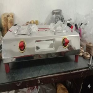 Stainless Steel Double Burner Gas Stove