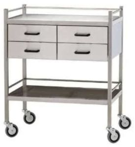 Four Drawer Medicine Trolley