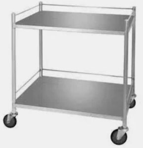 Two Shelves Hospital Instrument Trolley