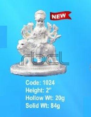 1024 Sterling Silver Maa Durga Statue
