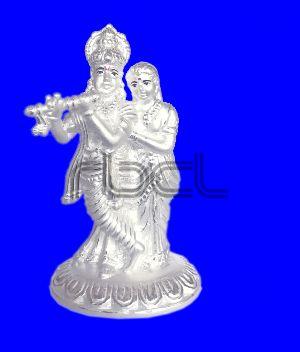 1027 Silver Radha Krishna Statue