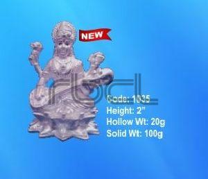 1035 Sterling Silver Saraswati Statue