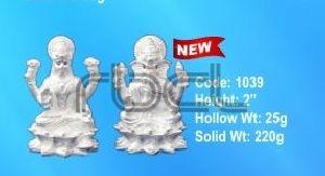 1039 Sterling Silver Laxmi Ganesh Statue