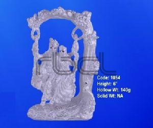 1054 Sterling Silver Radha Krishna Statue