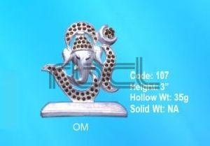107 Sterling Silver Om Statue