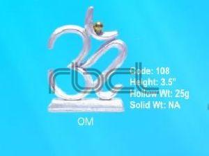 108 Sterling Silver Om Statue