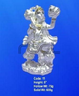 11 Sterling Silver Hanuman Statue