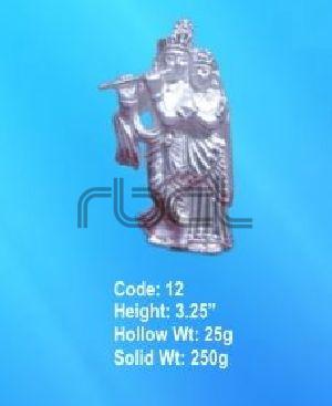 12 Sterling Silver Radha Krishna Statue