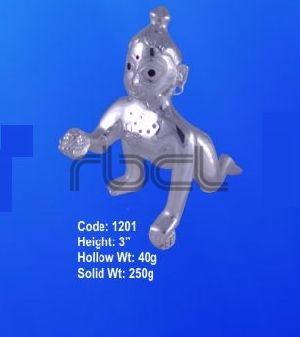 1201 Sterling Silver Laddu Gopal Statue