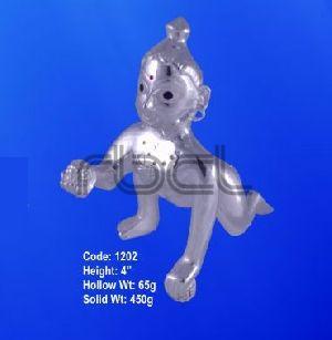 1202 Sterling Silver Laddu Gopal Statue