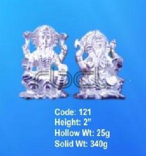 121 Sterling Silver Laxmi Ganesh Statue