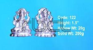 122 Sterling Silver Laxmi Ganesh Statue