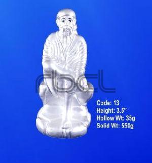 13 Sterling Silver Sai Baba Statue