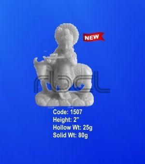 1507 Sterling Silver Cow Krishna Statue