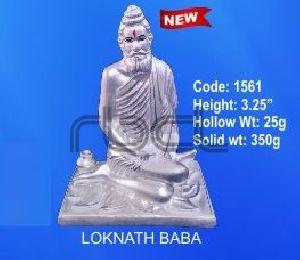 1561 Sterling Silver Loknath Baba Statue