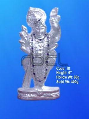 18 Sterling Silver Shrinathji Statue