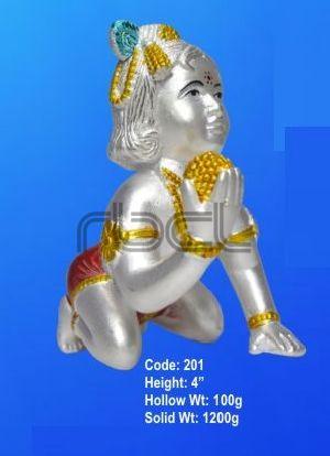 201 Sterling Silver Laddu Gopal Statue