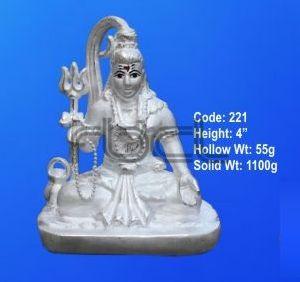 221 Sterling Silver Shivling Statue