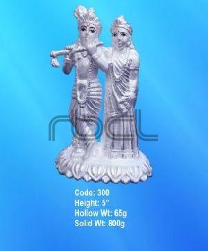 300 Sterling Silver Radha Krishna Statue