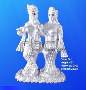 301 Sterling Silver Radha Krishna Statue
