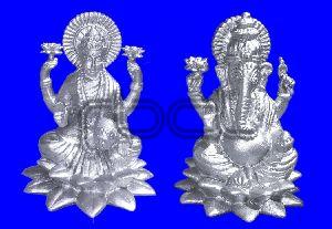 310 Silver Laxmi Ganesh Statue