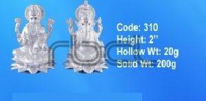 310 Sterling Silver Laxmi Ganesh Statue