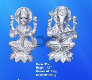 315 Sterling Silver Laxmi Ganesh Statue
