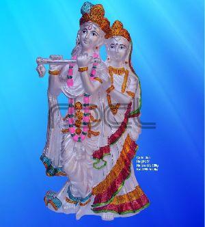 356 Sterling Silver Radha Krishna Statue