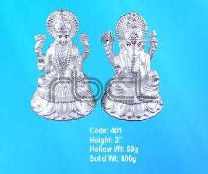 401 Sterling Silver Laxmi Ganesh Statue