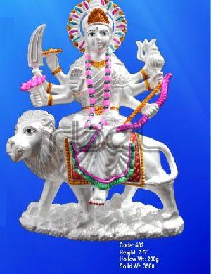 402 Sterling Silver Maa Durga Statue