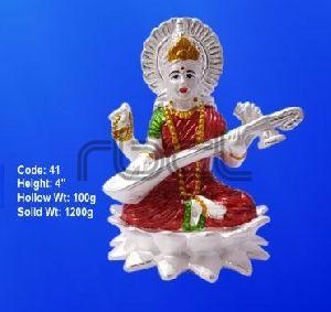 41 Sterling Silver Saraswati Statue