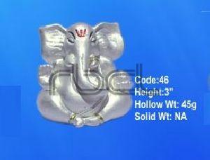 46 Sterling Silver Ganesh Statue