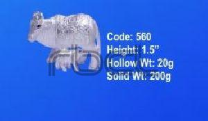 560 Sterling Silver Cow Calf Statue
