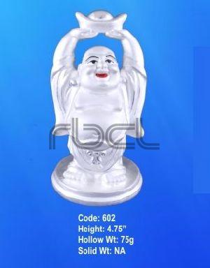 602 Sterling Silver Laughing Buddha Statue