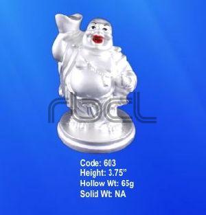603 Sterling Silver Laughing Buddha Statue