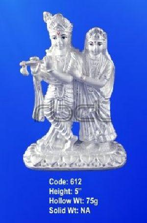 612 Sterling Silver Radha Krishna Statue