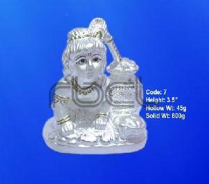 7 Sterling Silver Makhan Chor Statue